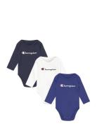 Champion 3Pk Longsleeve Bodysuits Multi/patterned