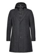 Wool Coat 2 In 1 With Hood Yllerock Rock Grey Tom Tailor