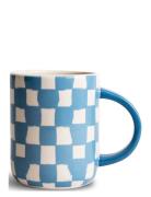 Byon Mug Liz Check Blue/White Multi/patterned