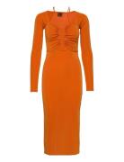 Lorna Midi Dress Knälång Klänning Orange Gina Tricot