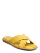 Women Slides Platta Sandaler Yellow Tamaris