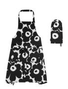 Marimekko Home Unikko Kitchen Textile Set Svart