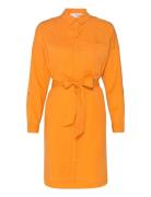 Slfkikki-Tonia Ls Short Dress B Knälång Klänning Orange Selected Femme