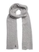 Rib-Knit Wool-Cashmere Scarf Accessories Scarves Winter Scarves Grey P...