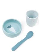 D By Deer Silic First Meal Set Blue Blå