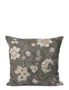 Ceannis C/C 50X50 Black Flower Linen Svart