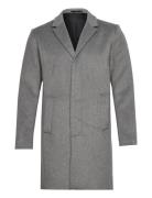 Slhdan Wool Coat O Yllerock Rock Grey Selected Homme