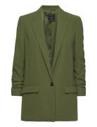 Flowy Suit Blazer Blazers Single Breasted Blazers Green Mango