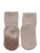 Cotton Socks - Anti-Slip Strumpor Non-slip Brown Mp Denmark