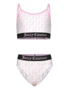 Juicy Aop Bralette And Bikini Brief Set Hanging Bikini Pink Juicy Cout...