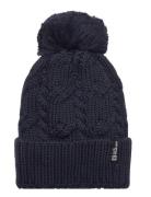 Jack Wolfskin Pompom Beanie Marinblå