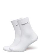 2P Qs Fine Rib Cc W Lingerie Socks Regular Socks White HUGO