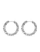 Ix Crunchy Edge Earrings Silver Accessories Jewellery Earrings Hoops S...
