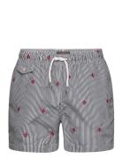 Morris Morris Lily Stripe Bathing Trunks Marinblå