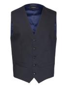 Technical Stretch Waistcoat Kostymväst Navy Lindbergh Black