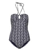 GANT G Pattern Swimsuit Blå