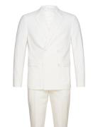 Plain Db Mens Suit - Normal Lenght Kostym White Lindbergh