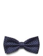 Portia 1924 Dots Silk Bow Tie Marinblå