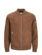 Jack & J S Jjerocky Faux Suede Bomber Noos Brun