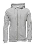 Enno Zip Hoodie 7057 Designers Sweat-shirts & Hoodies Hoodies Grey Sam...