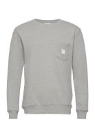 Square Pocket Sweatshirt Tops Sweat-shirts & Hoodies Sweat-shirts Grey...