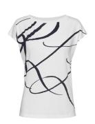 Lauren Ralph Lauren Logo-Print Cotton-Blend Top Vit