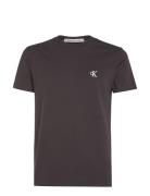 Ck Essential Slim Tee Tops T-shirts Short-sleeved Black Calvin Klein J...