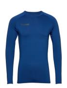 Hml First Performance Jersey L/S Sport T-shirts Long-sleeved Blue Humm...