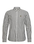Check Poplin Shirt Tops Shirts Casual Grey Lyle & Scott