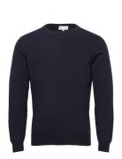 Davida Cashmere Man O-Neck Plain Marinblå