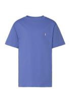 26/1 Jersey-Ss Cn-Tp-Tsh Tops T-shirts Short-sleeved Blue Ralph Lauren...