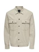 ONLY & SONS Onskennet Ls Linen Overshirt Noos Beige