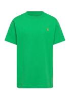 Cotton Jersey Crewneck Tee Tops T-shirts Short-sleeved Green Ralph Lau...