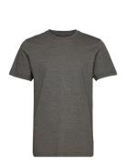 Slhnorman180 Mini Stripe Ss Tee W Tops T-shirts Short-sleeved Grey Sel...