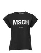 Mschalva Organic Msch Std Tee Tops T-shirts & Tops Short-sleeved Black...