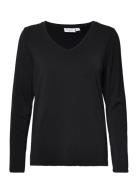 Adeliasz V-N Ls Blouse Tops T-shirts & Tops Long-sleeved Black Saint T...