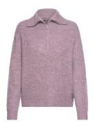 Onlbaker L/S Zip Pullover Knt Noos Tops Knitwear Jumpers Pink ONLY