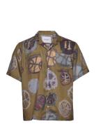 Kabangu Aop Tencel Ss Shirt Tops Shirts Short-sleeved Multi/patterned ...