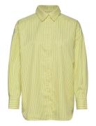 Sonja Stripe Shirt Tops Shirts Long-sleeved Yellow A-View