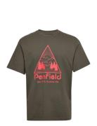 Triangle Mountain Graphic Ss T-Shirt Tops T-shirts Short-sleeved Khaki...