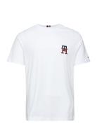 Essential Monogram Tee Tops T-shirts Short-sleeved White Tommy Hilfige...