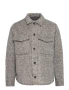 Anf Mens Outerwear Tops Overshirts Grey Abercrombie & Fitch