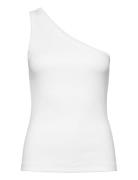 Astasz Shoulder Top Tops T-shirts & Tops Sleeveless White Saint Tropez