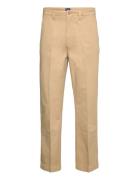 D2. Wide Cotton Twill Chino Bottoms Trousers Chinos Beige GANT