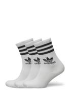 3 Stripes Crew Sock 3 Pair Pack Sport Socks Regular Socks White Adidas...