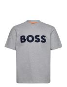 Tedenimlogo Tops T-shirts Short-sleeved Grey BOSS