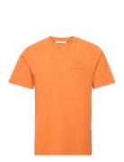Sami Embossed T-Shirt Designers T-shirts Short-sleeved Orange Wood Woo...