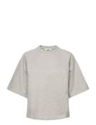 Heavy Single Trista Tee Tops T-shirts & Tops Short-sleeved Grey Mads N...