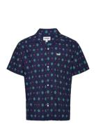 1 Pkt Resort Shirt Tops Shirts Short-sleeved Navy Wrangler