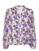 Elif Shirt Tops Blouses Long-sleeved Purple Lollys Laundry